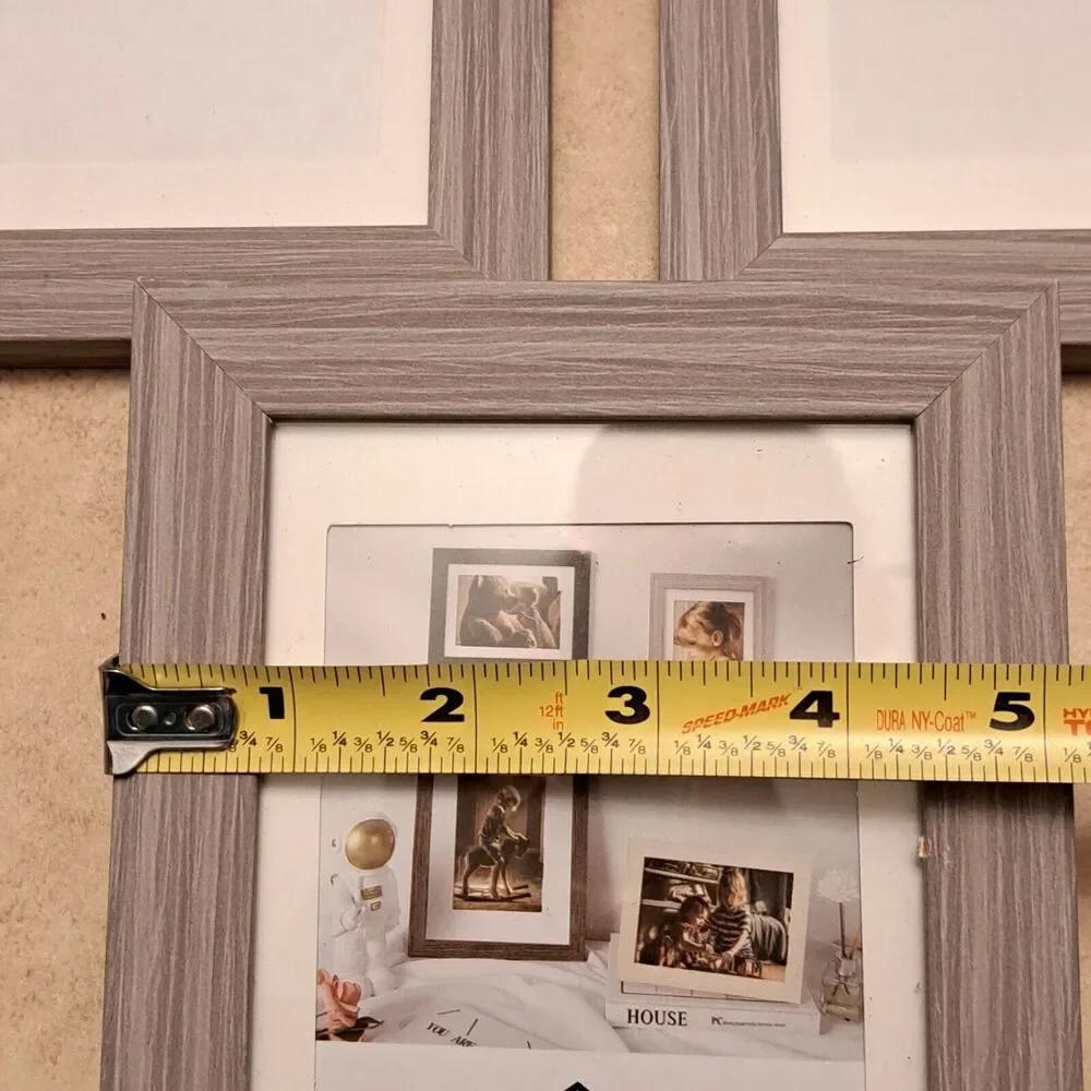 Baijiali Photo Frames Set Of 3 Wood Like Color Gray